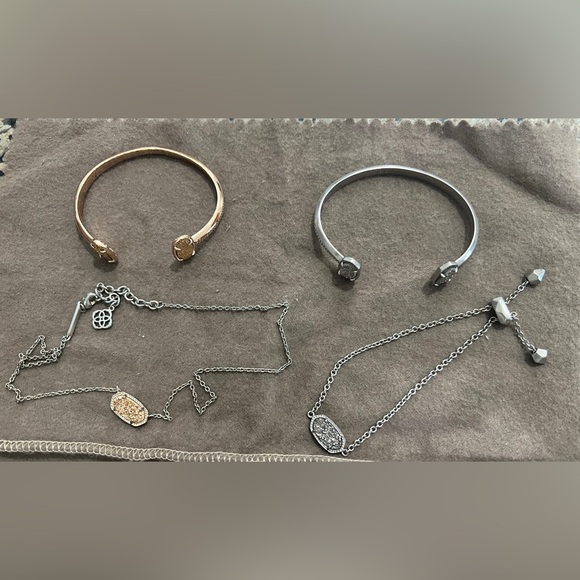 Kendra Scott Jewelry - Kendra Scott Gold and Silver Pave Bangle and Necklace Set